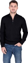 Thumbnail for your product : Cashmeren Men's Half Zip Mockneck Pullover 100% Pure Cashmere Zip Up Polo High Neck Sweater (Mocha