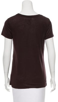 L'Agence Scoop Neck Short Sleeve T-Shirt