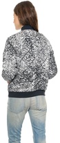 Thumbnail for your product : Rebecca Taylor White Noise Print Flight Jacket