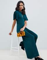 Thumbnail for your product : Miss Selfridge jumpsuit with angel sleeves in green