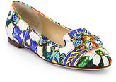 Thumbnail for your product : Dolce & Gabbana Jeweled Brocade Smoking Slippers