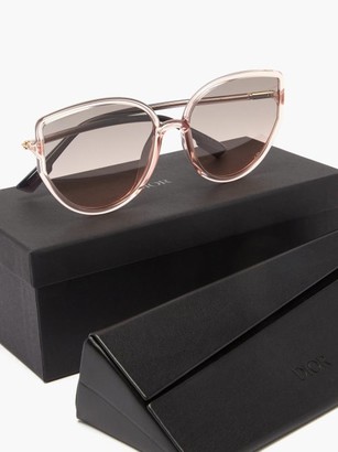 Christian Dior Eyewear - Sostellaire 4 Oversized Cat-eye Acetate Sunglasses - Light Pink