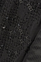 Thumbnail for your product : Roberto Cavalli Embellished Wrap-effect Silk-chiffon Gown - Black