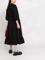 Thumbnail for your product : RED Valentino Puff-Sleeve Midi Dress