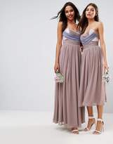 Thumbnail for your product : ASOS Design Bridesmaid Ruched Colourblock Maxi Dress