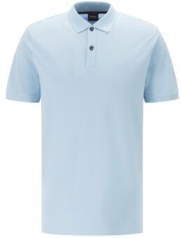 HUGO BOSS Regular Fit Polo Shirt In Pima Cotton Piqu - Light Blue -  ShopStyle