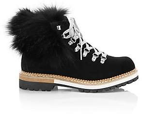 fur lined boots womens black