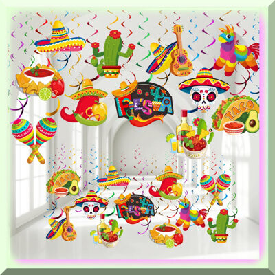 BRBCA 85th Birthday Gold Hanging Swirl Decorations (10 Pack)