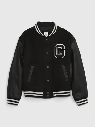 Youth Black Brooklyn Nets Got Game Reversible Full-Zip Varsity Jacket