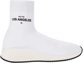 Joshua Sanders Fly To L.A. High-Top Sock Sneakers