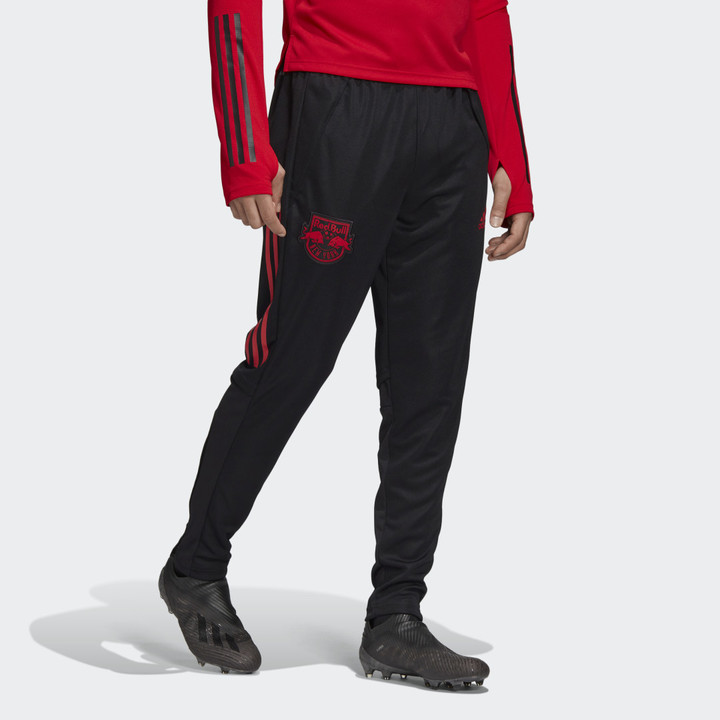 red and black adidas pants
