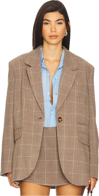 Free People Paper Cut Blazer Pinstripe