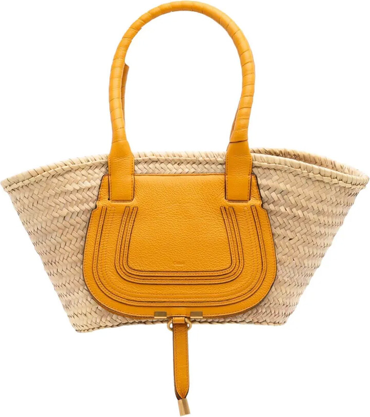 Chloé Pre-Owned 2022 Medium Raffia Marcie Basket tote bag