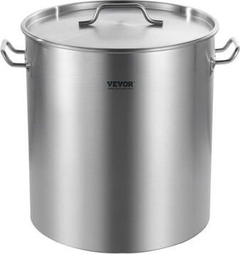 VEVOR 64QT Stainless Steel Stockpot Cooking Kitchen Sauce Pot with Basket Lid Handle