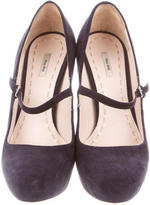 Thumbnail for your product : Miu Miu Suede Mary-Jane Pumps