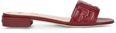 Thumbnail for your product : Fendi Embossed Logo Low Heel Slide Sandals