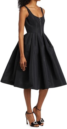 Alexander McQueen Zip Front Fit-And-Flare Dress - ShopStyle
