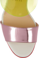 Thumbnail for your product : Christian Louboutin Dufoura metallic-leather, PVC and suede sandals