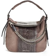 Thumbnail for your product : Jimmy Choo 'Small Boho' Python Print Suede Hobo