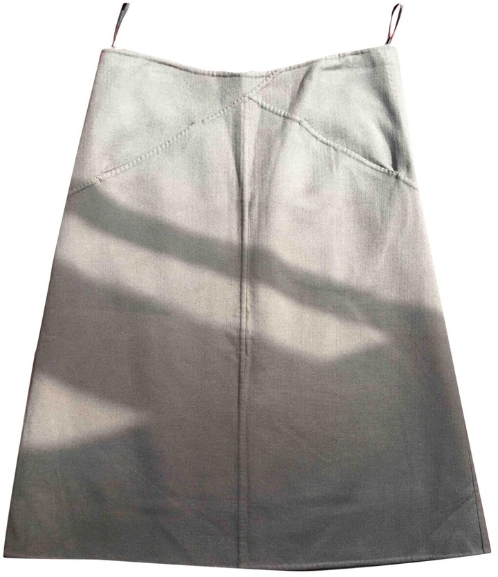Louis Vuitton Grey Wool Skirts - ShopStyle
