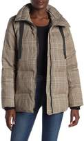 Thumbnail for your product : Plaid Print Stand Collar Quilted Jacket