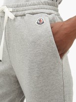 Thumbnail for your product : Moncler Logo-appliqué Cotton-blend Jersey Track Pants - Grey