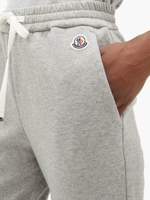 Moncler Logo-appliqué Cotton-blend Jersey Track Pants - Grey