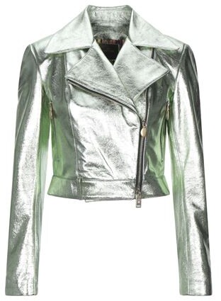Light Green Leather Jacket | Shop the world's largest collection 