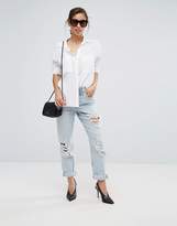 Thumbnail for your product : ASOS Petite Original Mom Jeans In Missouri With Rips