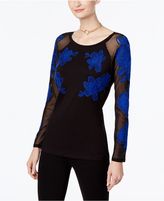Thumbnail for your product : INC International Concepts Petite Embroidered Illusion Top, Only at Macy's