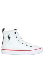 Thumbnail for your product : Ralph Lauren Cotton Canvas High Top Sneakers