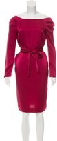 Thumbnail for your product : Alberta Ferretti Silk Long Sleeve Dress