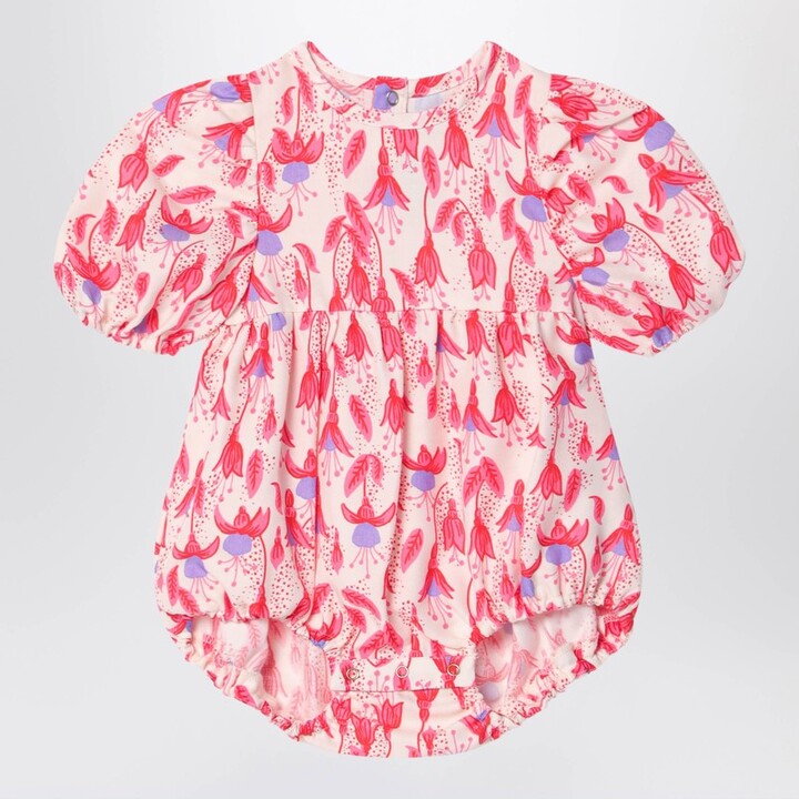 Mini Rodini Red patterned organic cotton bodysuit