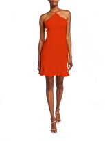 Thumbnail for your product : Aidan by Aidan Mattox Short Halter Dress with Godets