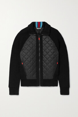 FALKE ERGONOMIC SPORT SYSTEM Quilted Shell And Ribbed Wool-blend Jacket