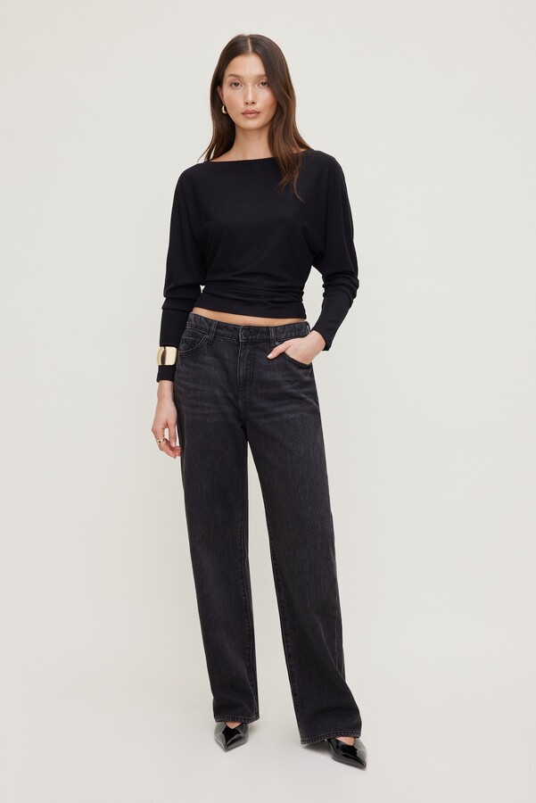 Dynamite Mika Mid Rise Relaxed Straight Leg Jeans