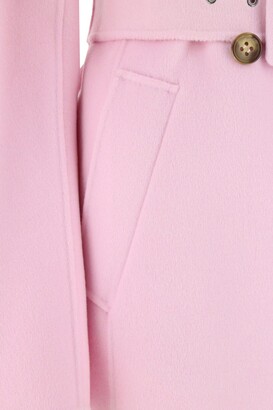 Sportmax Pastel Pink Wool Blend Coat