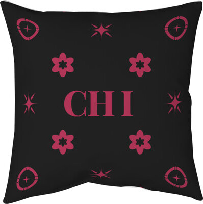 Khieu Chicago Basketball Colors Black Red Cotton Twill Pillow