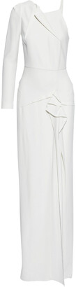 Roland Mouret Delamere One-sleeve Draped Crepe Gown