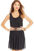 Thumbnail for your product : Amy Byer BCX Juniors' Pleated Belted Dress