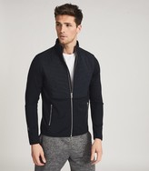 Thumbnail for your product : Reiss ARENA HYBRID ZIP THROUGH JACKET Navy