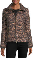 Thumbnail for your product : Bogner Sport Cyra Animal-Print Quilted Puffer Coat w/ Fur Trim