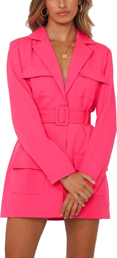 LYANER Women's Deep V Neck Tie Front Knot Long Sleeve Sexy Wrap Crop