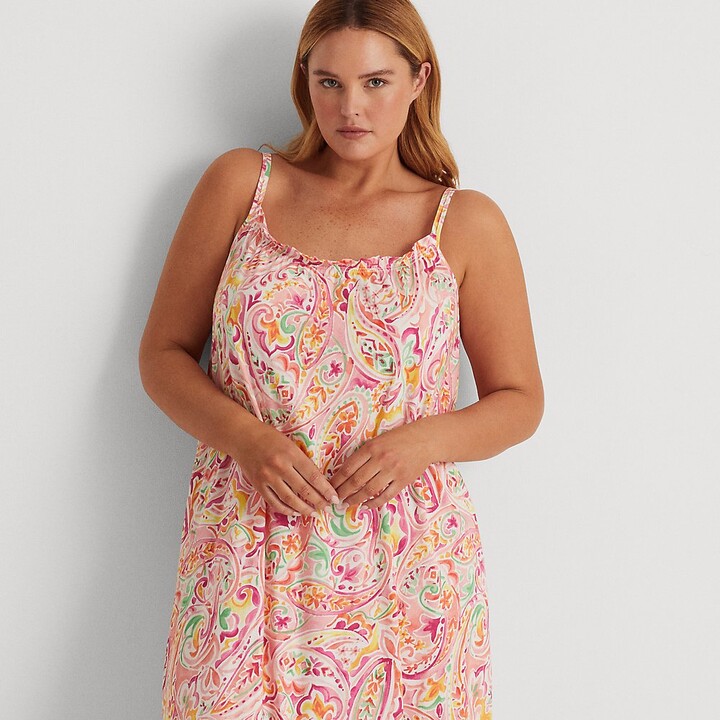 Lauren Woman Ralph Lauren Paisley DoubleStrap Ballet Nightgown