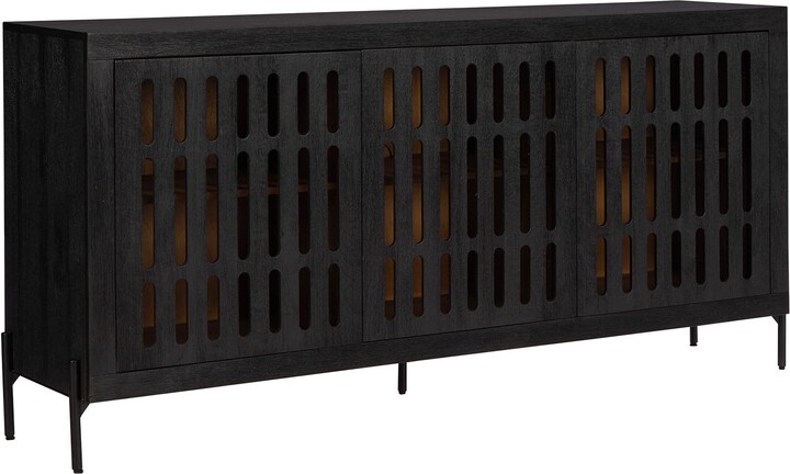 Signature Design by Ashley Vallisburg Casual Accent Cabinet with 3 Doors and Adjustable Shelves