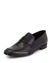 Thumbnail for your product : Prada Leather Dress Penny Loafer, Black