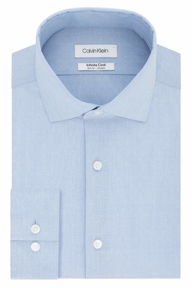 calvin klein men's dress shirts non iron slim fit solid