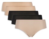 Thumbnail for your product : Chantelle Soft Stretch One-Size Hipsters, Set of 5