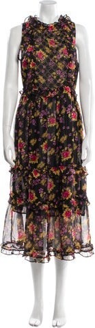 Dodo Bar Or Floral Print Midi Length Dress