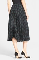 Thumbnail for your product : Theory 'Zeyn' Dot Print Pleated Silk Midi Skirt